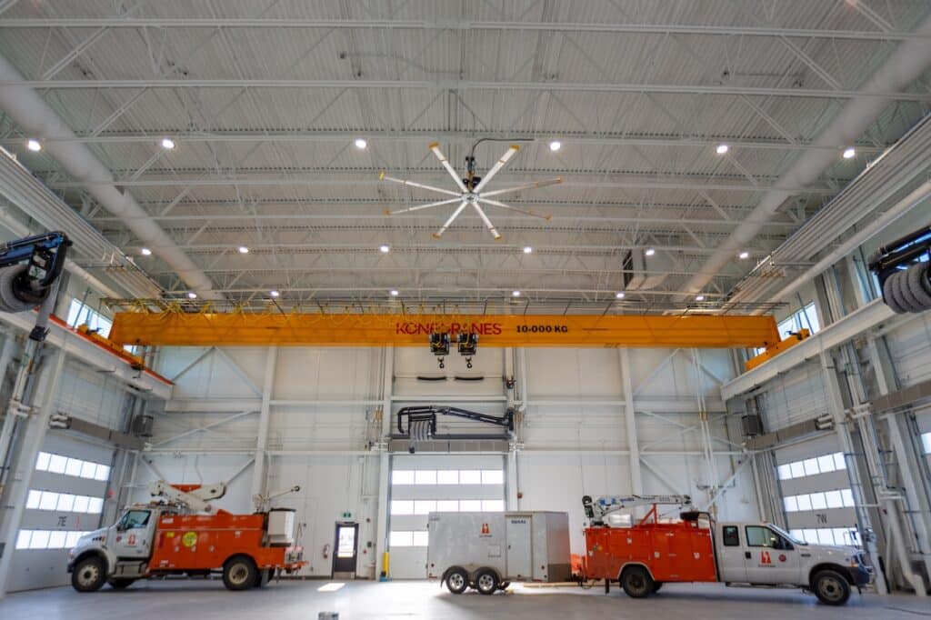 Image showcasing the work completed for the SaskPower Logistics Warehouse project